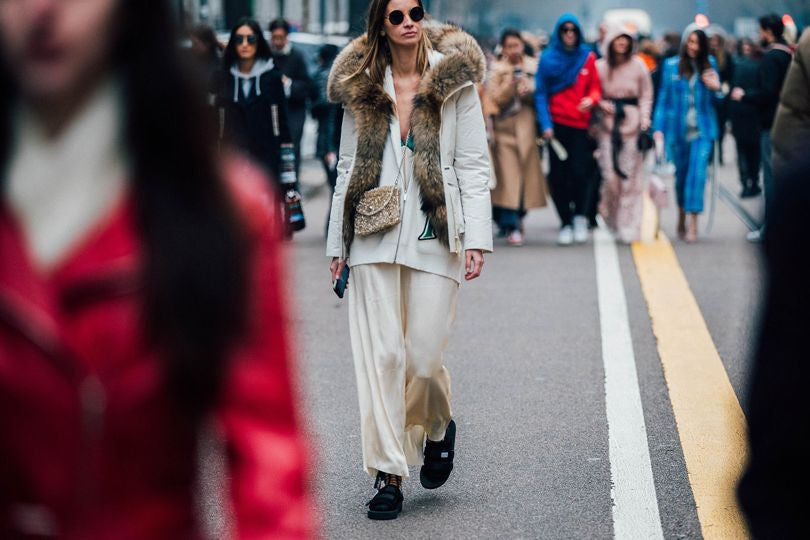Milan Fashion Week - Clara Racz @raczclara wearing SUICOKE for FW17 MFW captured by Vogue Street Style
