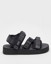 Load image into Gallery viewer, SUICOKE KISEE-PO shoes with black nylon upper, black midsole and sole, straps and logo patch. From Fall/Winter 2023 collection on SUICOKE Official US &amp; Canada Webstore. OG-044PO BLACK

